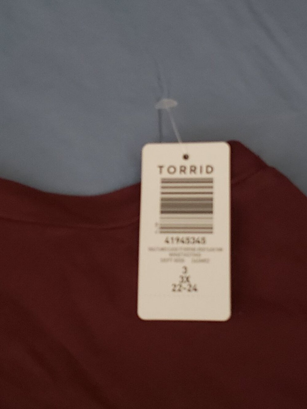 Torrid Burgundy Wine Eagle Flames Super Cool Tank 3X #368 - Picture 4 of 10